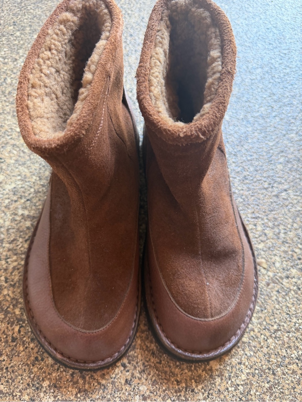 Cozy Brown Suede Shearling Lined Boots
